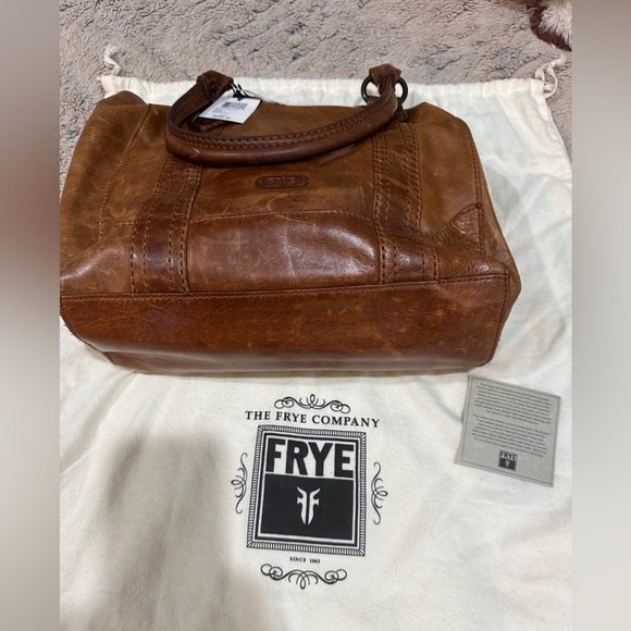 Frye Melissa Tote | Antique Pull Up Leather Shoulder Bag with Zip Divider Brown - Picture 1 of 5